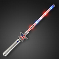 5 Day Imprintable American Flag Star Light Stick Wand